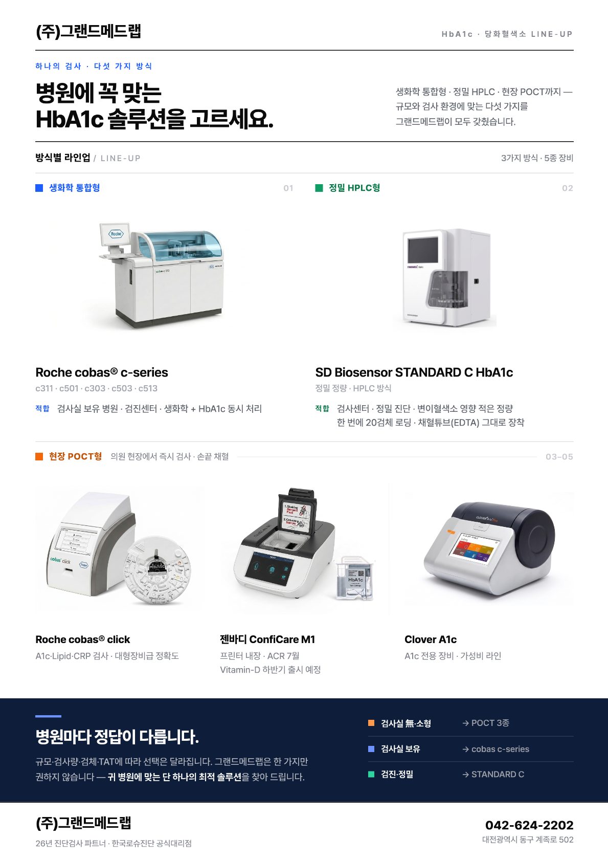 HbA1c 라인업 브로셔